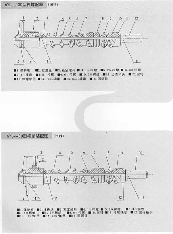 6YL-100A全自動(dòng)榨油機(jī)結(jié)構(gòu)圖